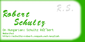 robert schultz business card